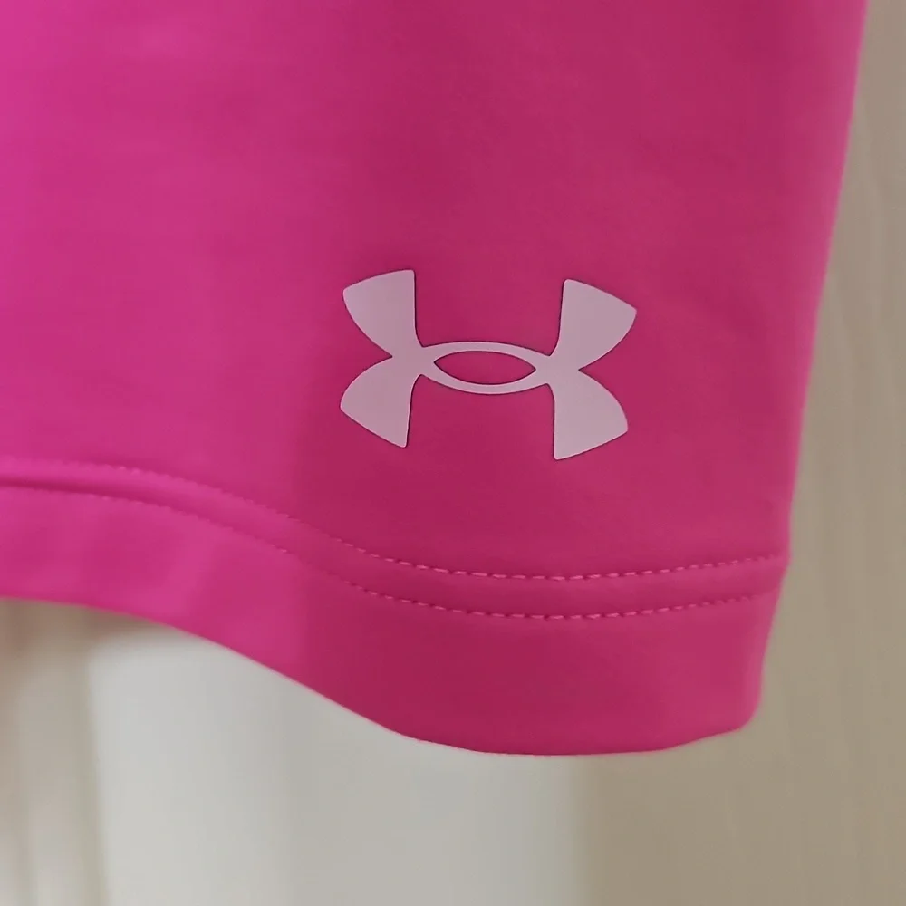 Under Armour Pink Athletic Tank Top Cropped Performance - Picture 3 of 9